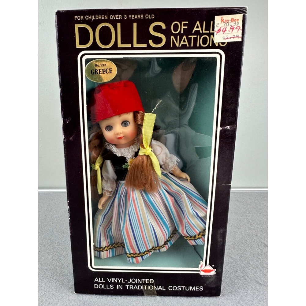 Vintage SEALED‎ Dolls of All Nations Greece #133 Series 1 Vinyl Jointed Doll